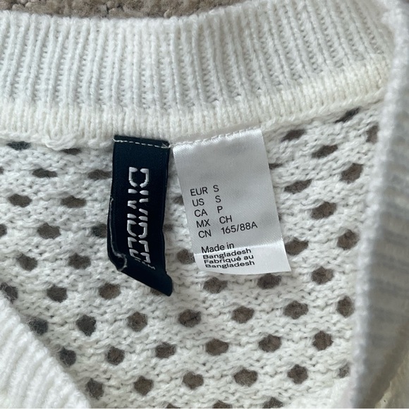 H&M Off-White/Cream Mesh Short Sleeve Top - Picture 3 of 3